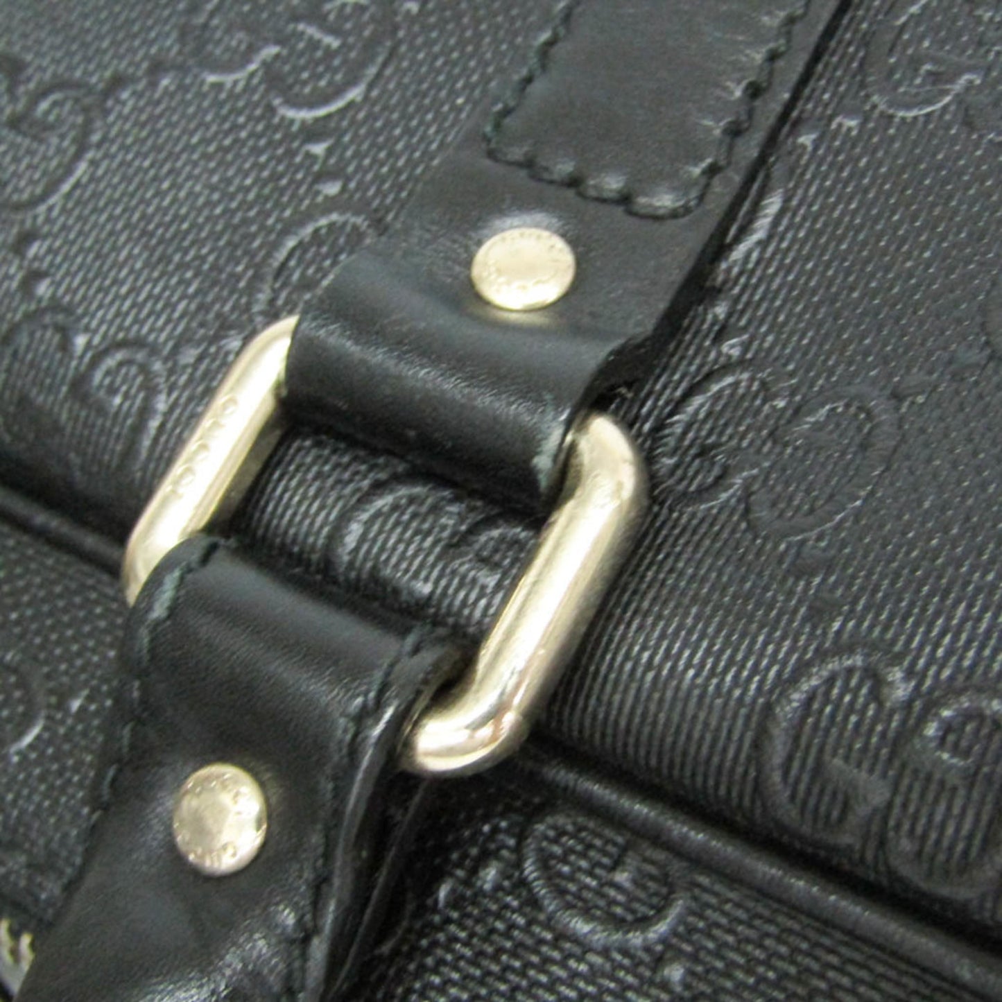 Gucci Convertible Briefcase Guccissima Leather, Black, Leather, Briefcase