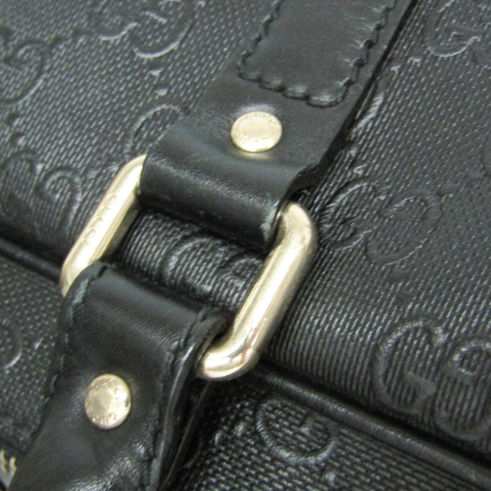 Gucci Convertible Briefcase Guccissima Leather, Black, Leather, Briefcase