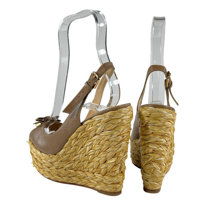 Dolce and Gabbana Espadrille Sandals 6.5 US Tan