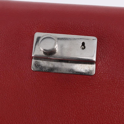 Prada Sound Studded Quilted Leather, Red, Leather, Handbag