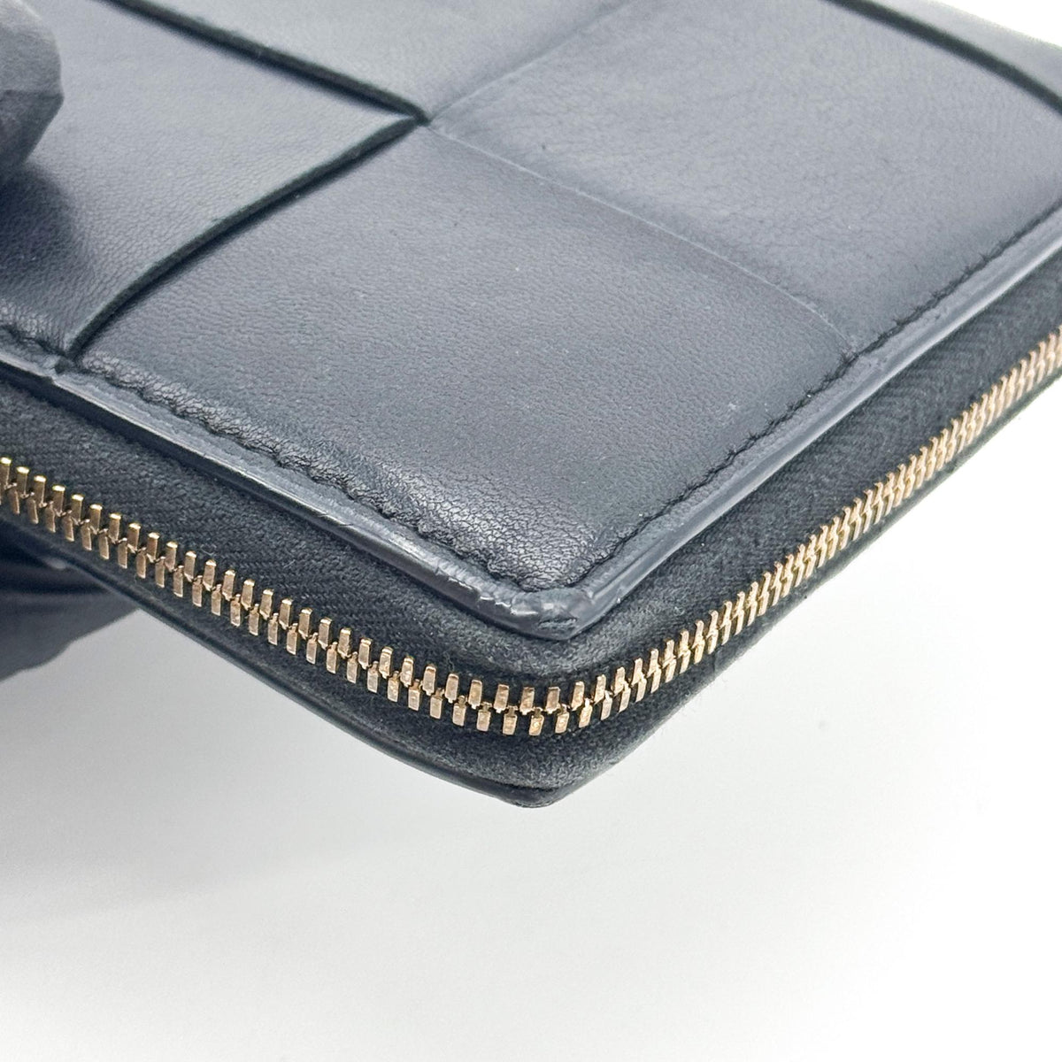 Bottega Veneta Zip Around Intrecciato Nappa, Black, Leather, Wallet