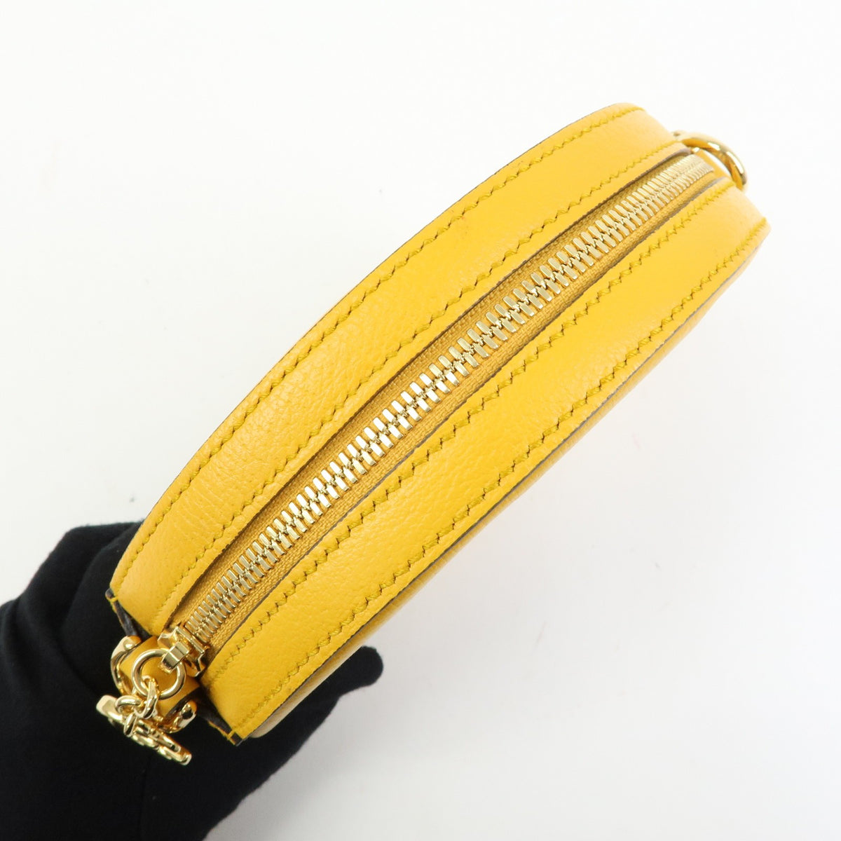 Gucci Ophidia Round Flora GG Coated Canvas, Yellow, Leather, Shoulder Bag