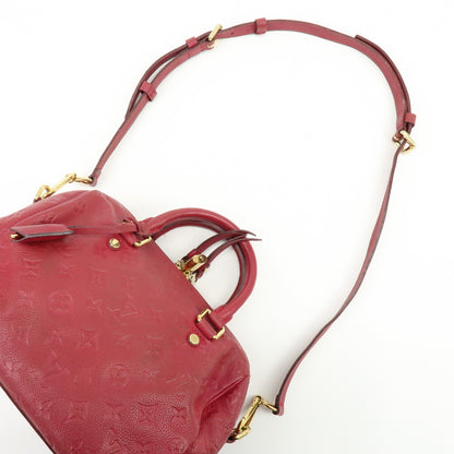 Louis Vuitton Speedy Bandouliere Monogram Empreinte Leather, Red, Leather, Handbag