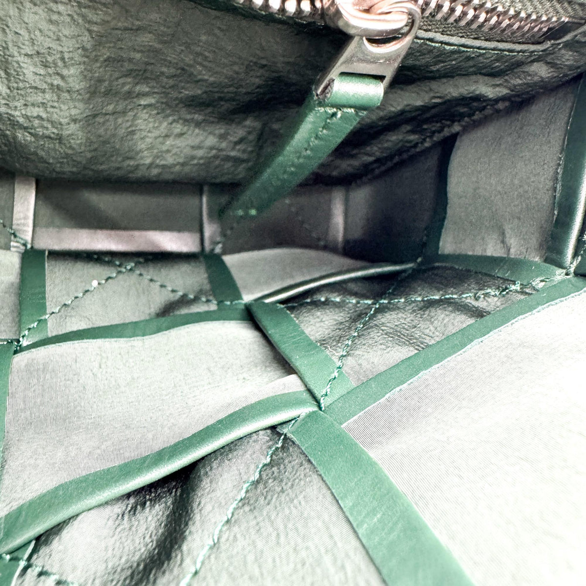 Bottega Veneta Cassette Maxi Intrecciato Leather, Green, Leather, Crossbody Bag