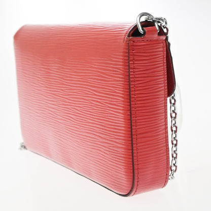 Louis Vuitton Felicie Chain Epi Leather, Red, Leather, Clutch