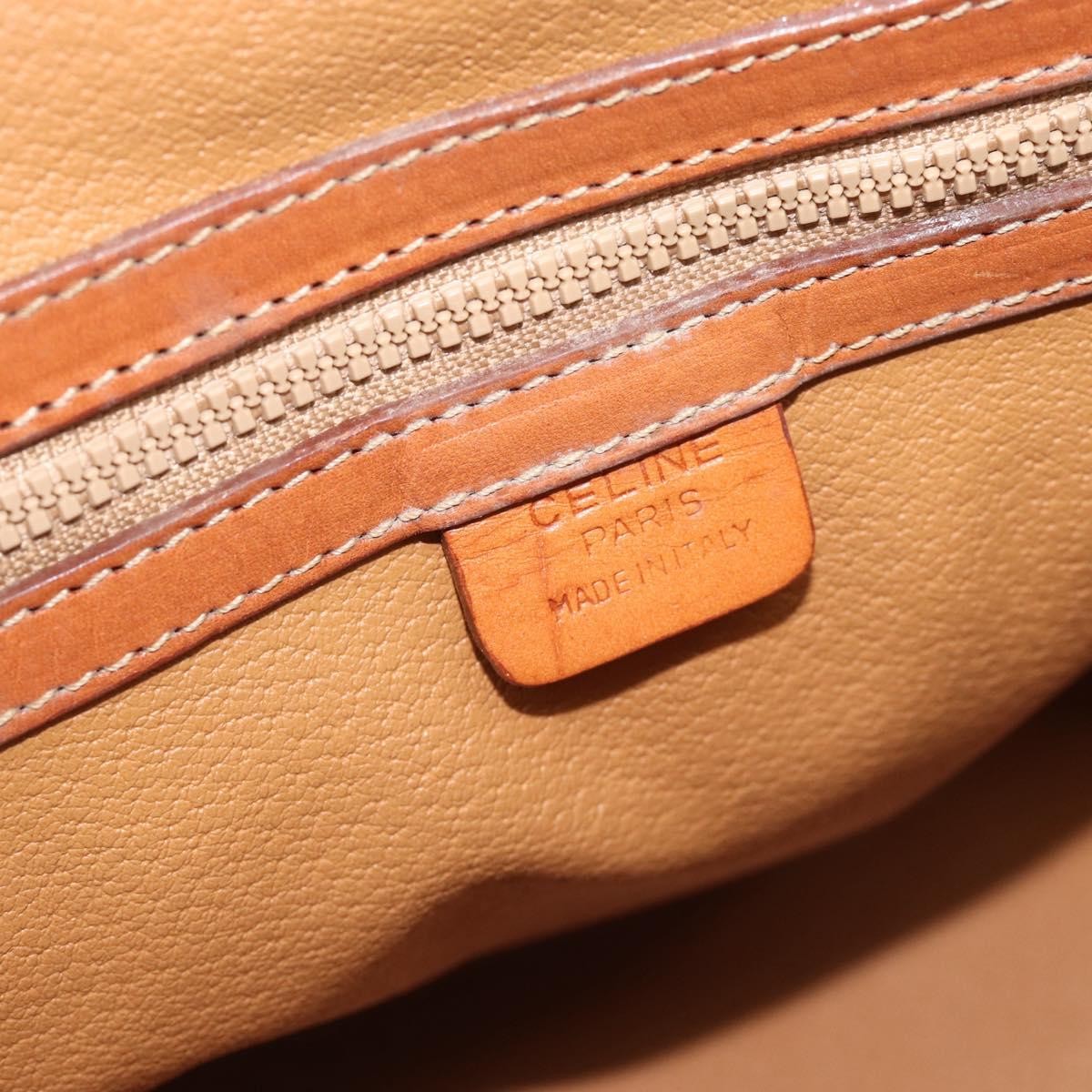 Celine Vintage Handbag Toile Céline, Brown, PVC, Handbag