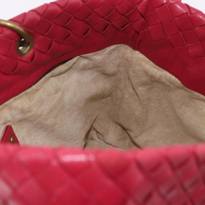 Bottega Veneta Capri Intrecciato Nappa, Red, Leather, Tote Bag