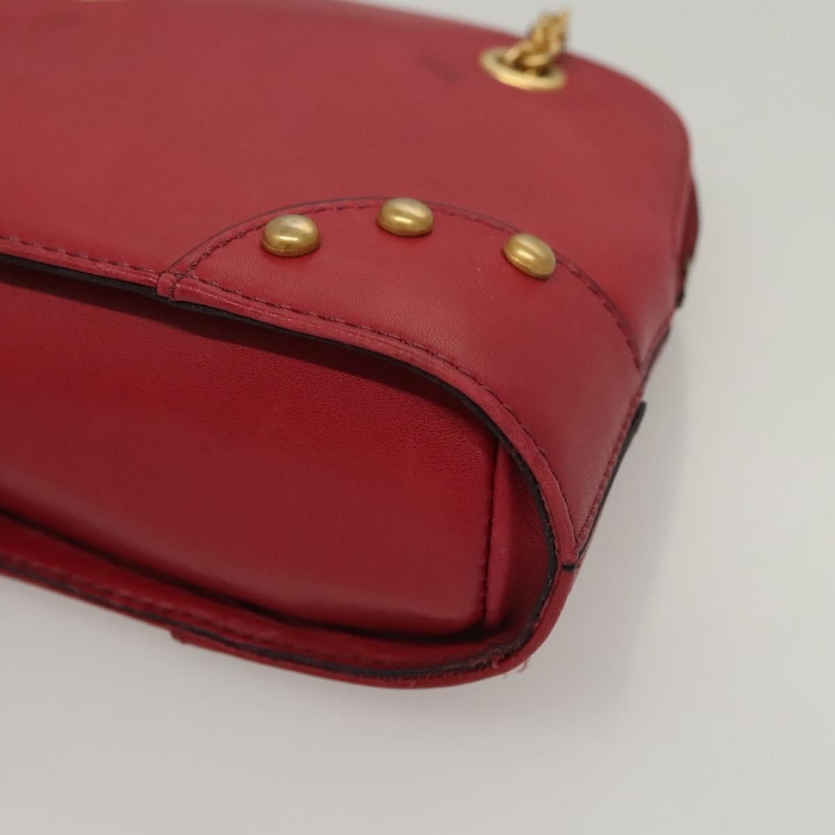 Celine Vintage Leather, Red, Leather, Shoulder Bag