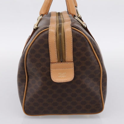 Celine boston Macadam Canvas, Brown, Canvas, Travel Bag