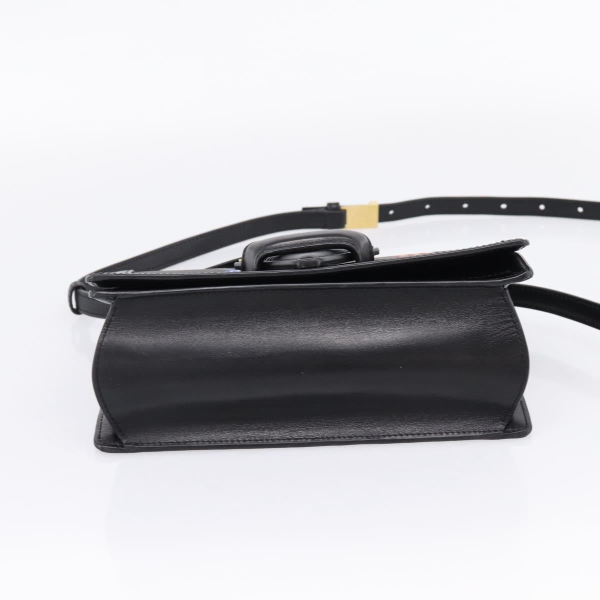 Loewe Barcelona Printed Leather, Black, Leather, Shoulder Bag