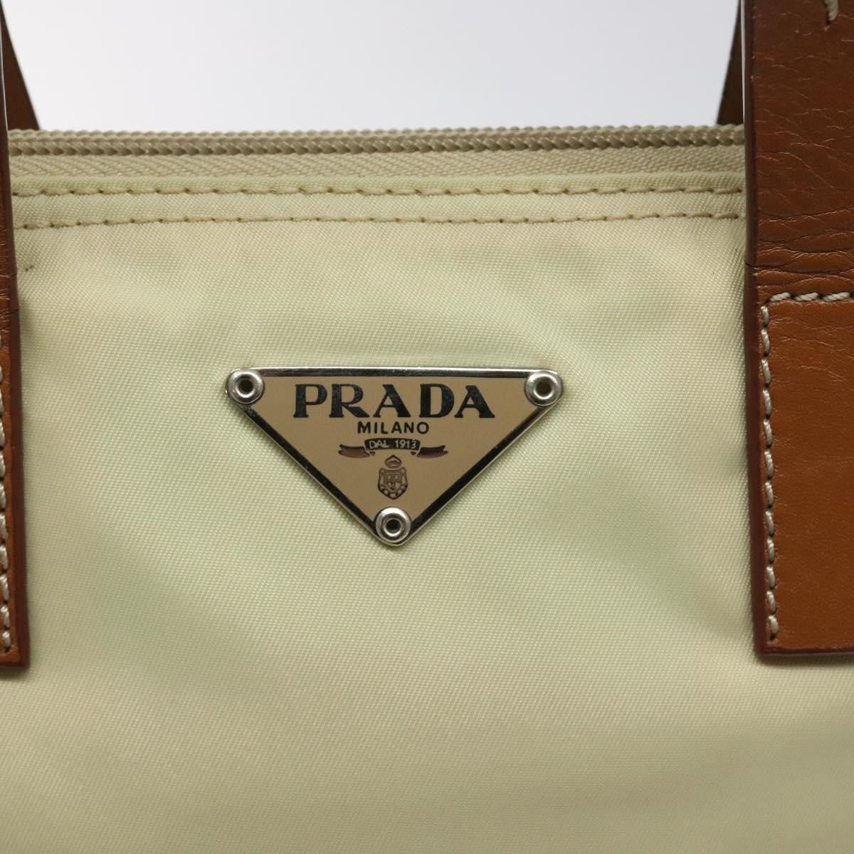 Prada Vintage Tote Tessuto, White, Nylon, Tote Bag