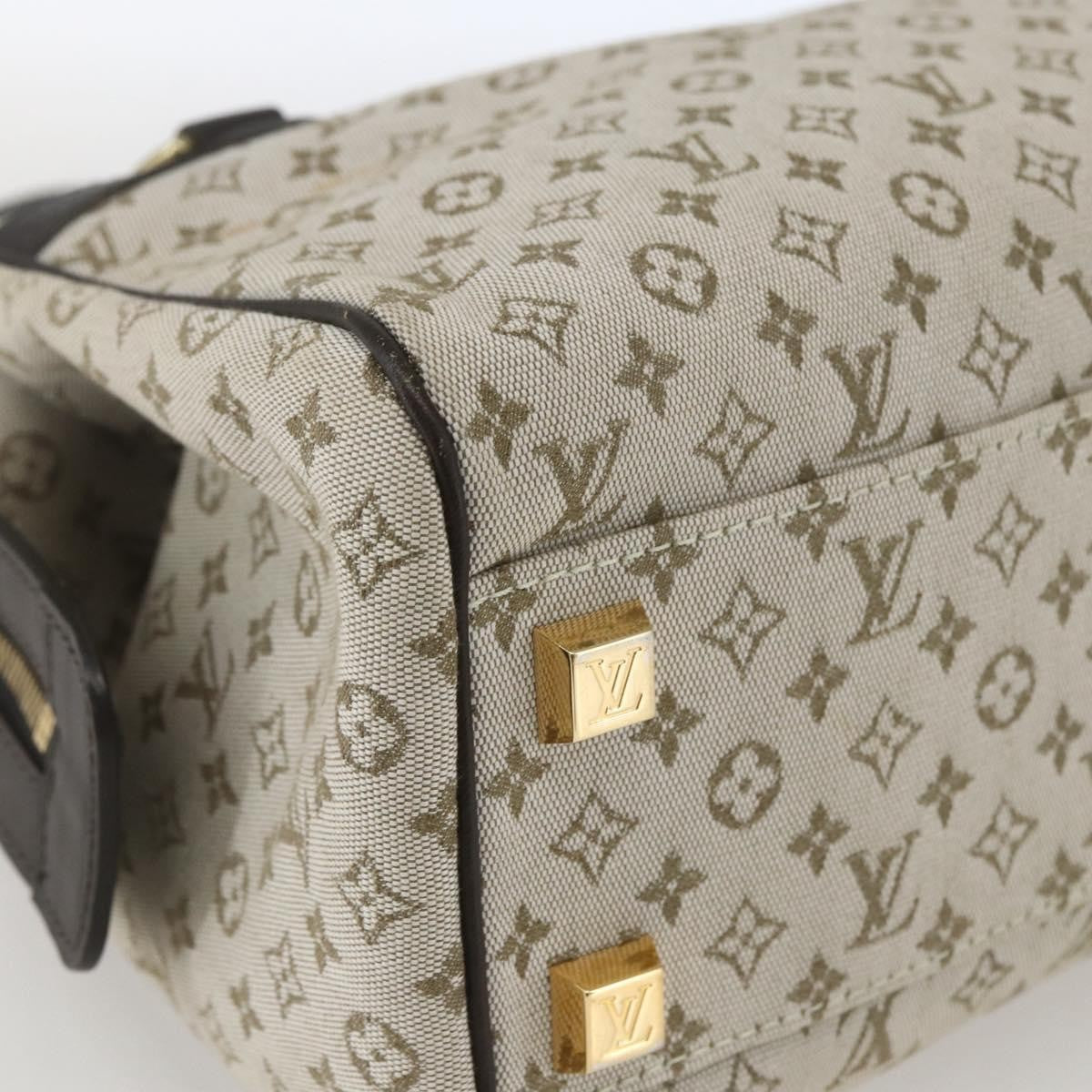 Louis Vuitton Josephine Mini Lin, Khaki, Canvas, Handbag