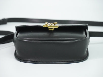 Saint Laurent Kaia Leather, Black, Leather, Shoulder Bag