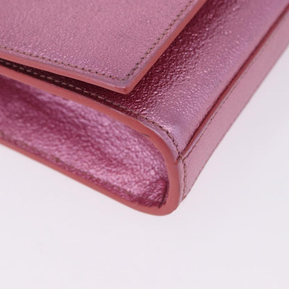 Saint Laurent Classic Monogram Metallic Leather, Pink, Leather, Crossbody Bag