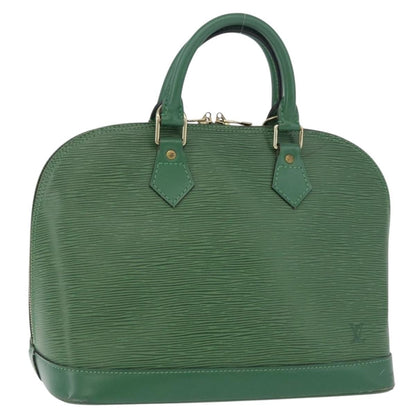 Louis Vuitton Alma Epi, Green, Leather, Handbag