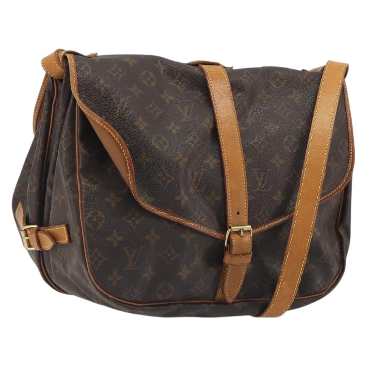 Louis Vuitton Saumur Monogram, Brown, Canvas, Shoulder Bag