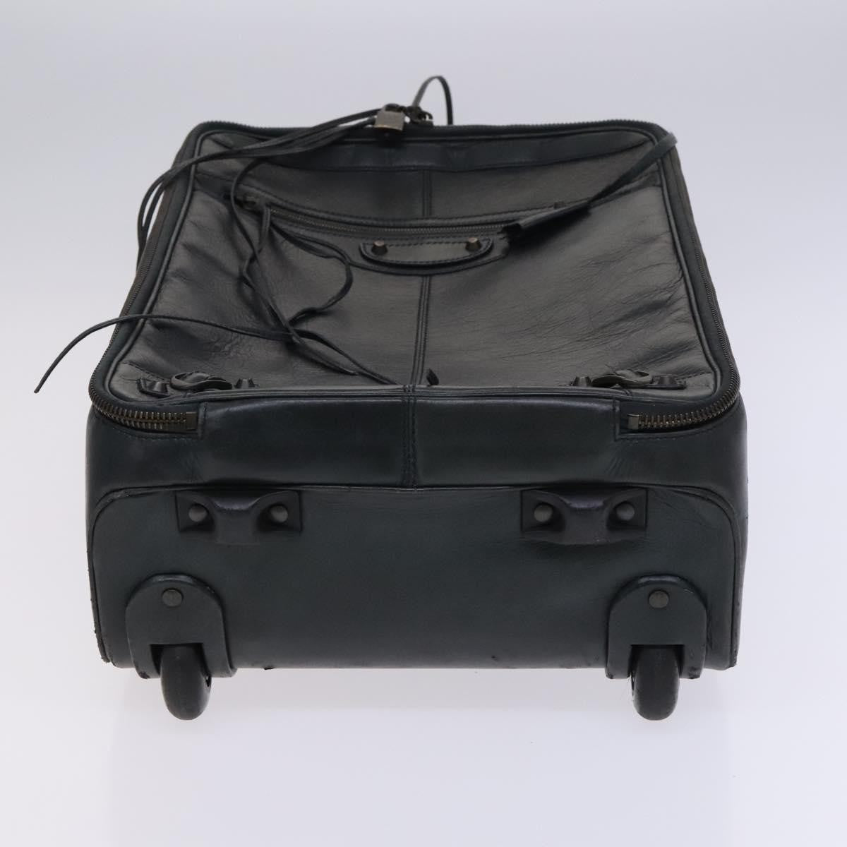 Balenciaga Trolley Rolling Classic Studs Luggage Leather, Khaki, Leather, Travel Bag