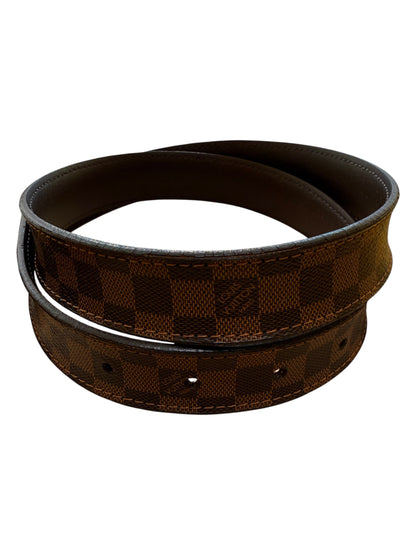 Louis Vuitton LV Initiales Belt Damier Ebene, Brown, Canvas, Belt