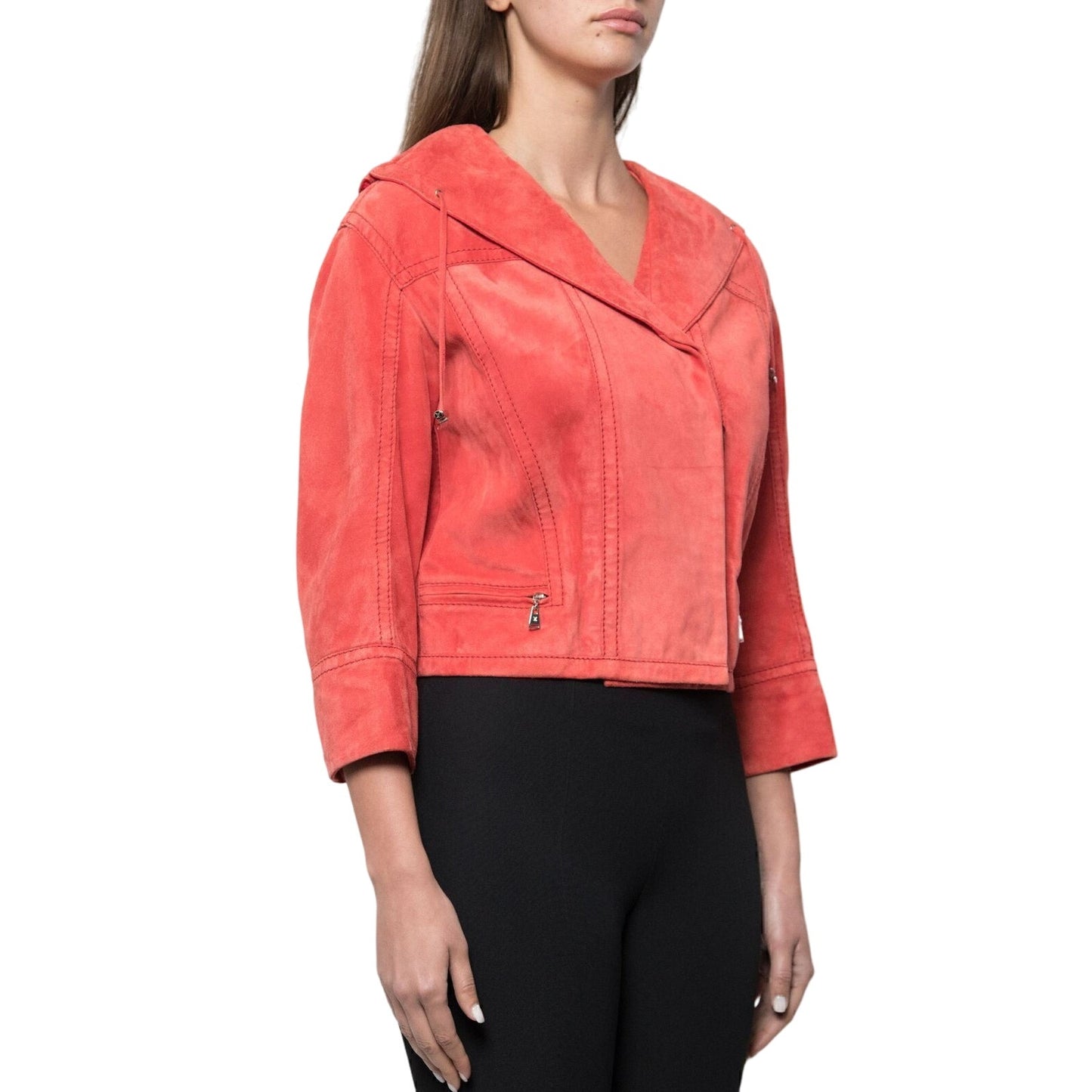 Louis Vuitton Motorcycle Jacket 36 IT Coral Pink