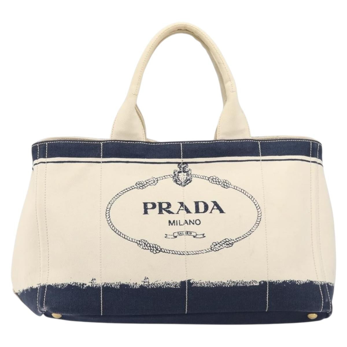 Prada Canapa Canvas, Beige, Canvas, Tote Bag