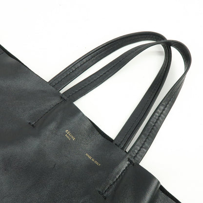 Celine Vertical Cabas Leather, Black, Leather, Tote Bag