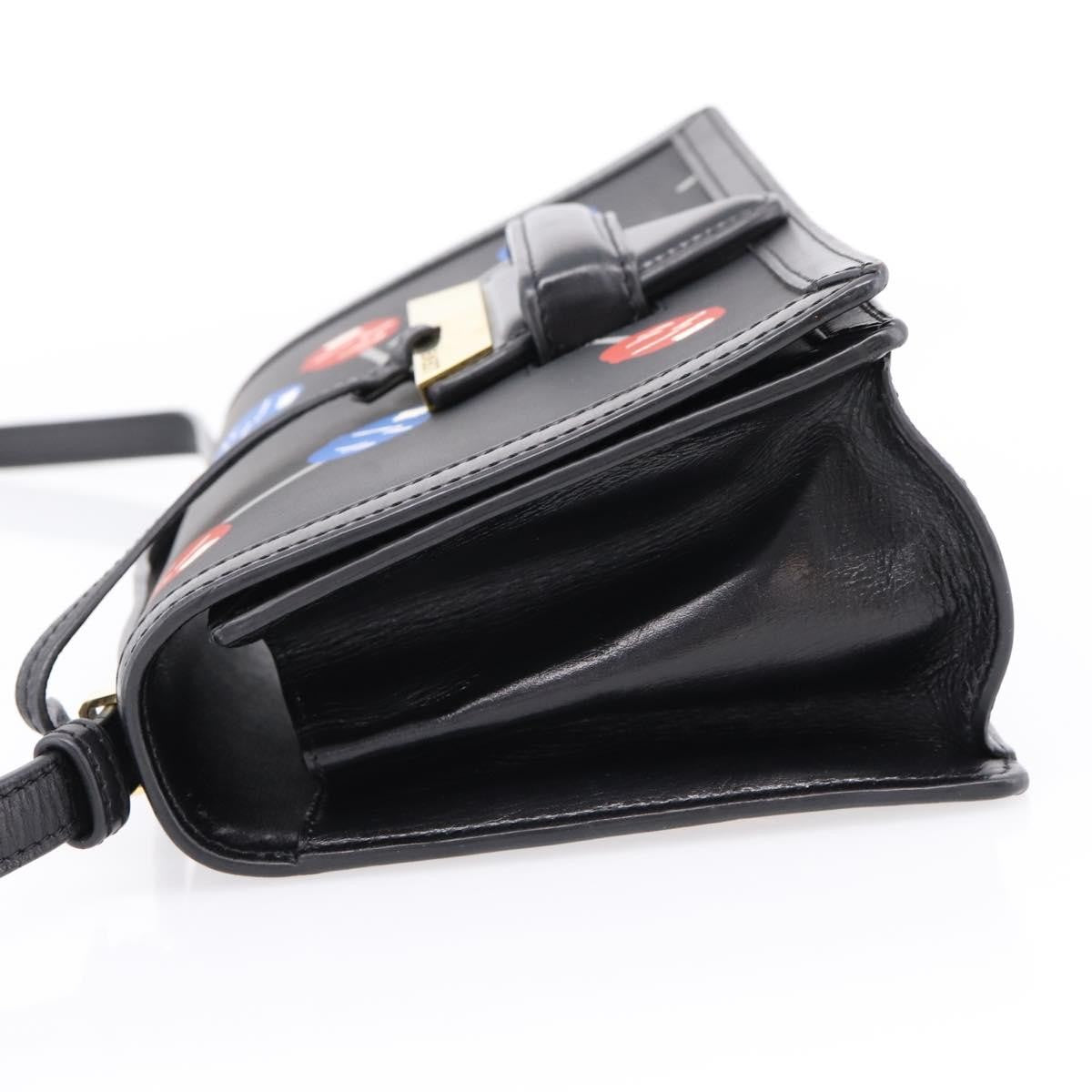 Loewe Barcelona Printed Leather, Black, Leather, Shoulder Bag