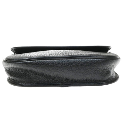 Christian Dior Vintage CD Flap Leather, Black, Leather, Shoulder Bag