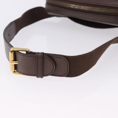 Gucci Aria 100th Anniversary Belt Printed Leather, Brown, Leather, Clutch