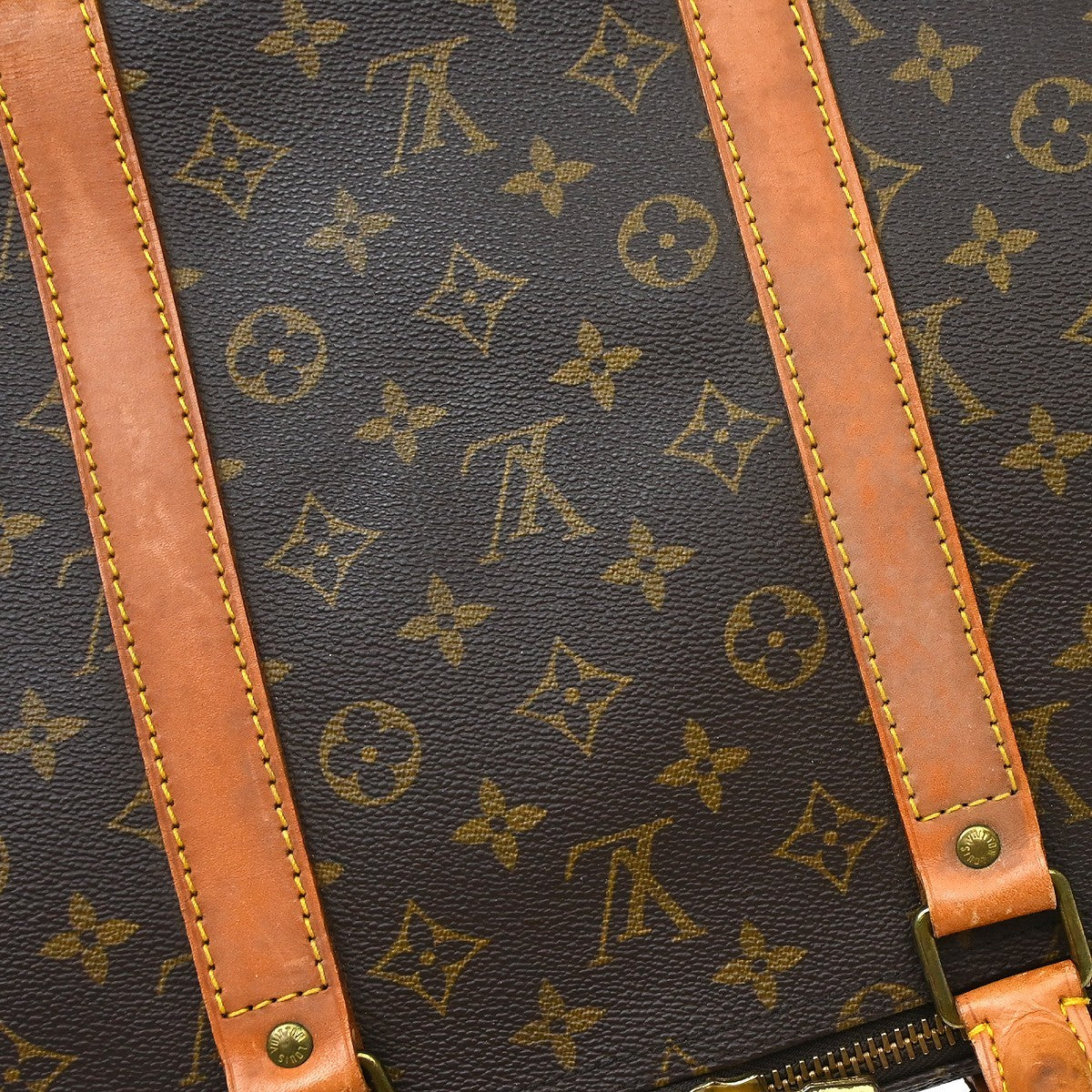 Louis Vuitton Keepall Monogram, Brown, Canvas, Travel Bag