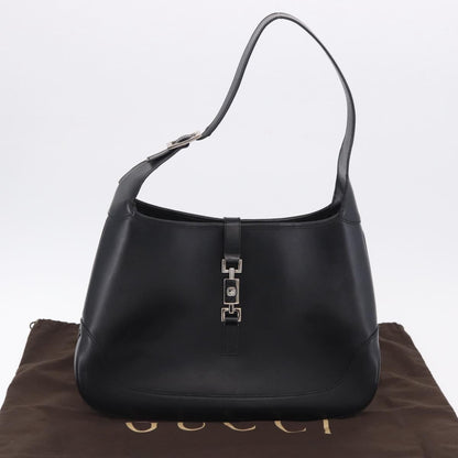 Gucci Jackie O Bouvier Hobo Leather, Black, Leather, Shoulder Bag