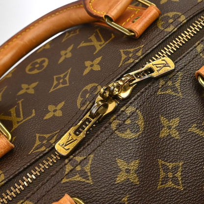 Louis Vuitton Keepall Canvas, Brown, Canvas, Travel Bag