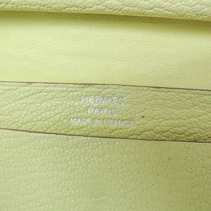 Hermes Bearn Chevre Mysore, Yellow, Leather, Wallet
