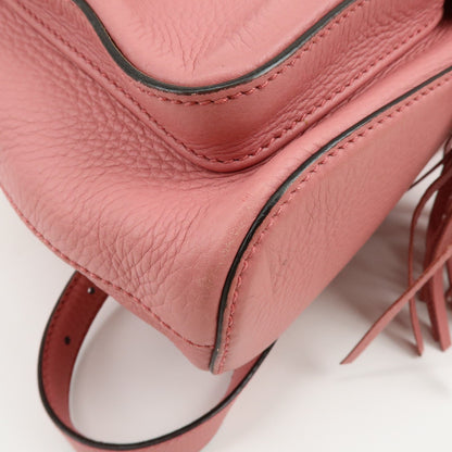 Gucci Bamboo Tassel Leather, Pink, Leather, Backpack
