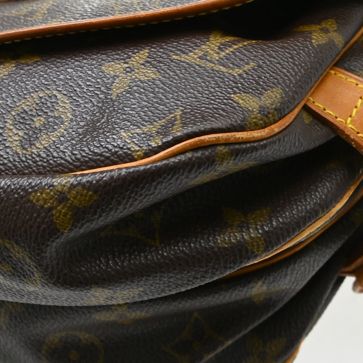 Louis Vuitton Saumur Monogram Canvas, Brown, Canvas, Shoulder Bag