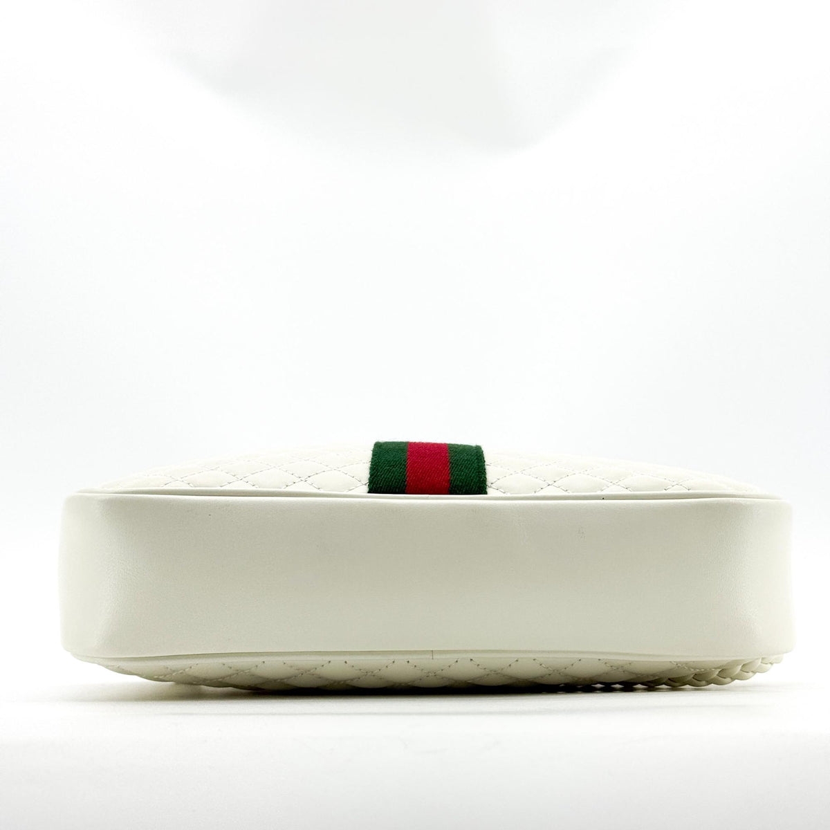 Gucci Trapuntata Camera Quilted Leather, White, Leather, Handbag