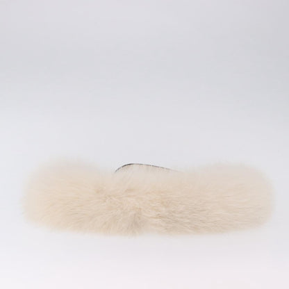 Fendi O'Lock Swing Leather with Fur, White, Leather, Shoulder Bag