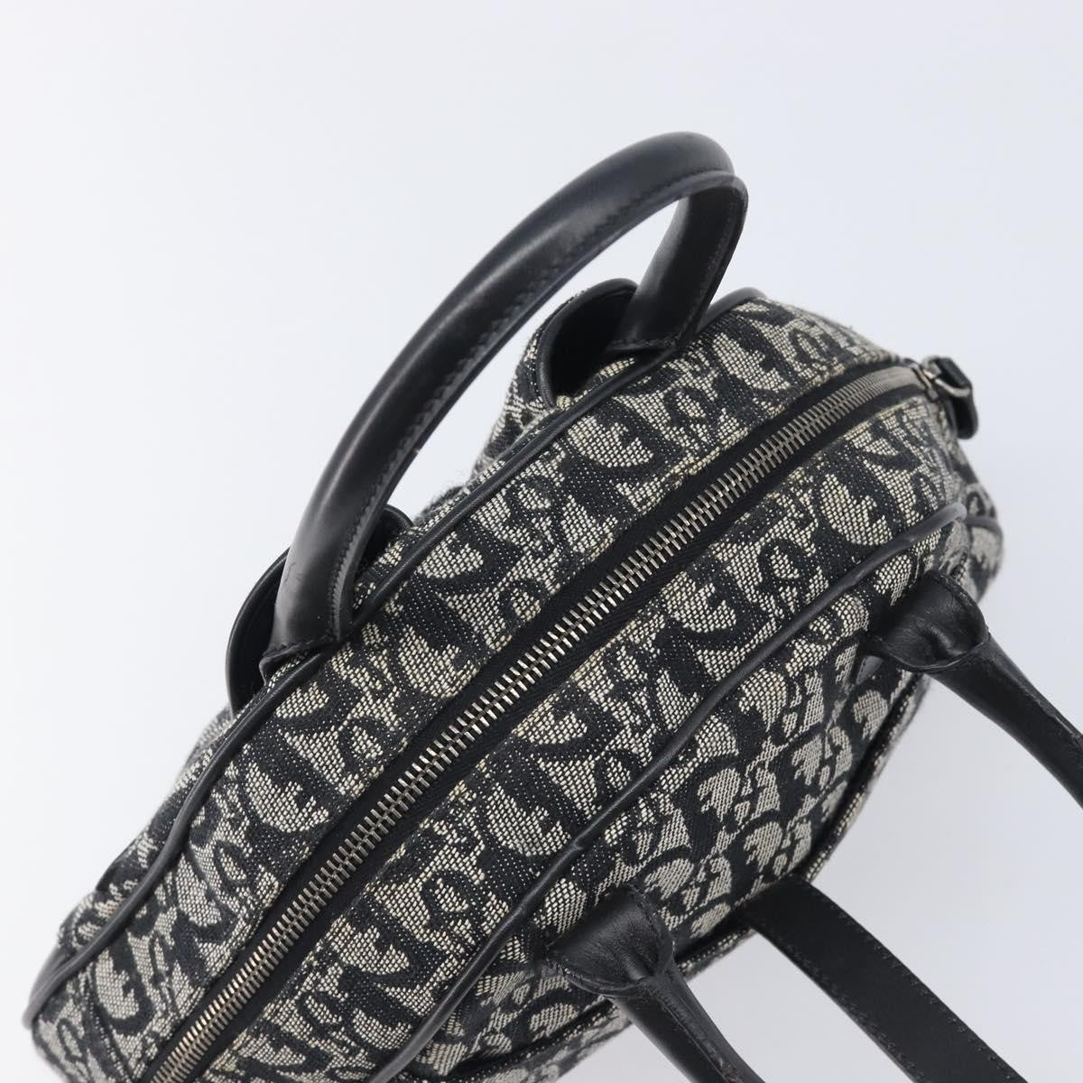 Christian Dior Trotter Double Saddle Canvas, Black, Canvas, Handbag