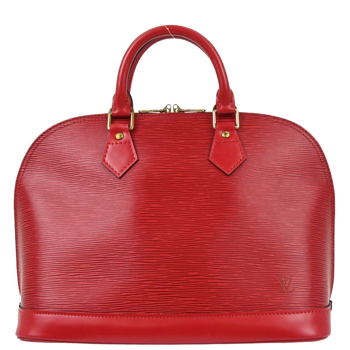 Louis Vuitton Alma Epi Leather, Red, Leather, Handbag