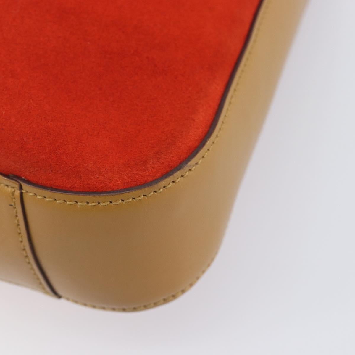 Gucci Vintage Zip Hobo Leather & Suede, Red, Suede, Shoulder Bag