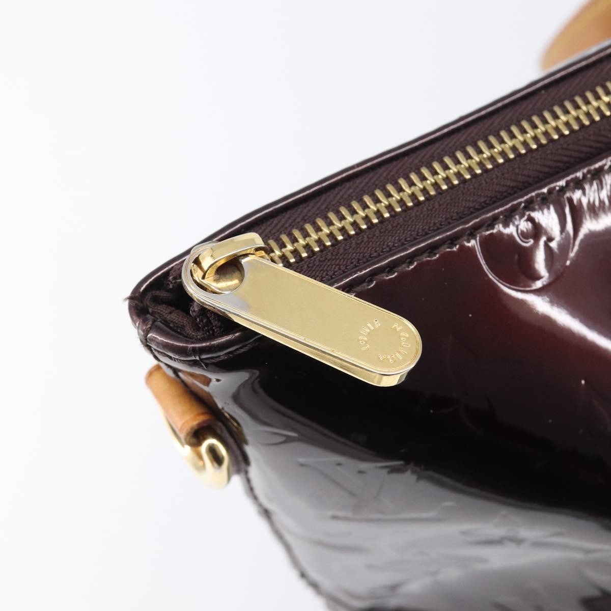 Louis Vuitton Bellevue Monogram Vernis, Burgundy, Patent Leather, Handbag