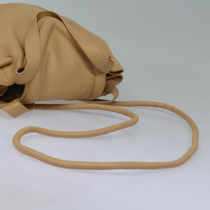 Bottega Veneta Beak Leather, Beige, Leather, Tote Bag
