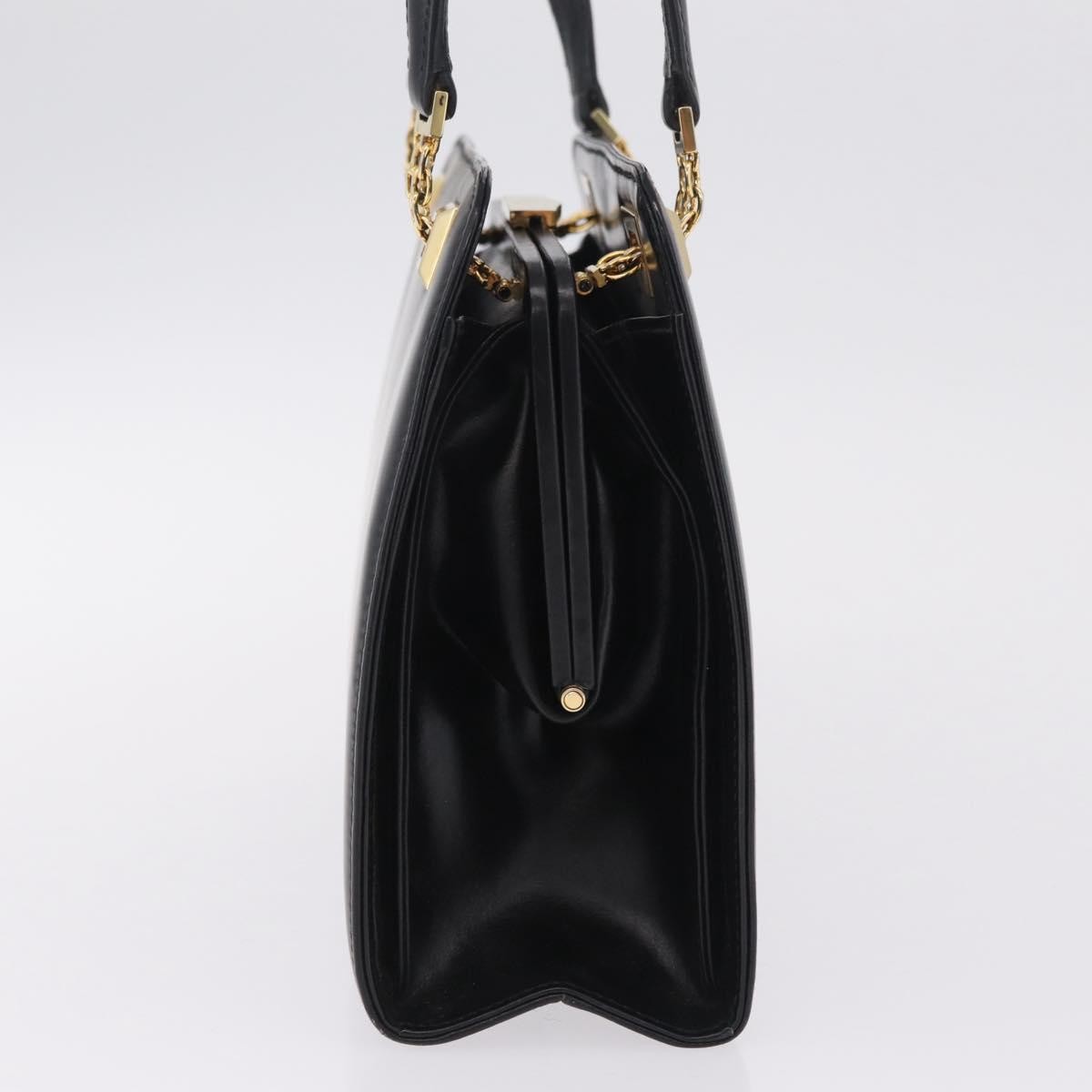 Gucci Vintage Leather, Black, Leather, Tote Bag