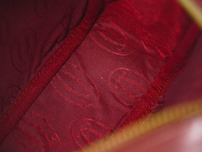 Cartier Must de Cartier Leather, Burgundy, Leather, Shoulder Bag