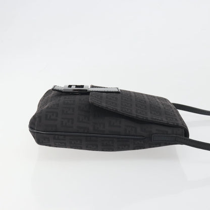 Fendi Zucchino Canvas, Black, Canvas, Handbag