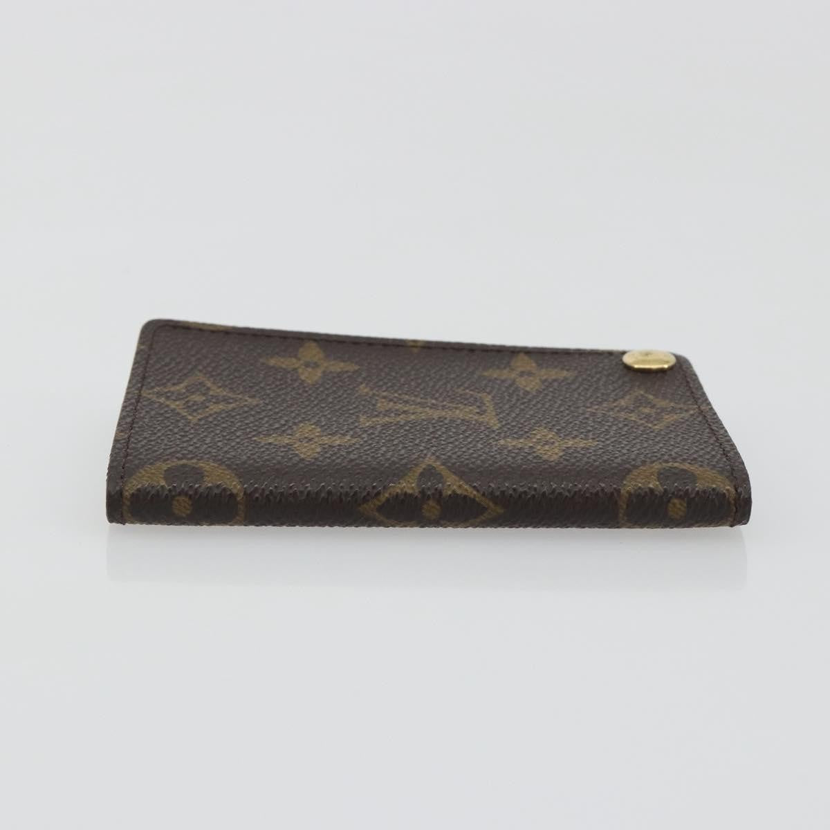 Louis Vuitton Porte Cartes Pression Card Case Monogram Canvas, Brown, Canvas, Card Holder