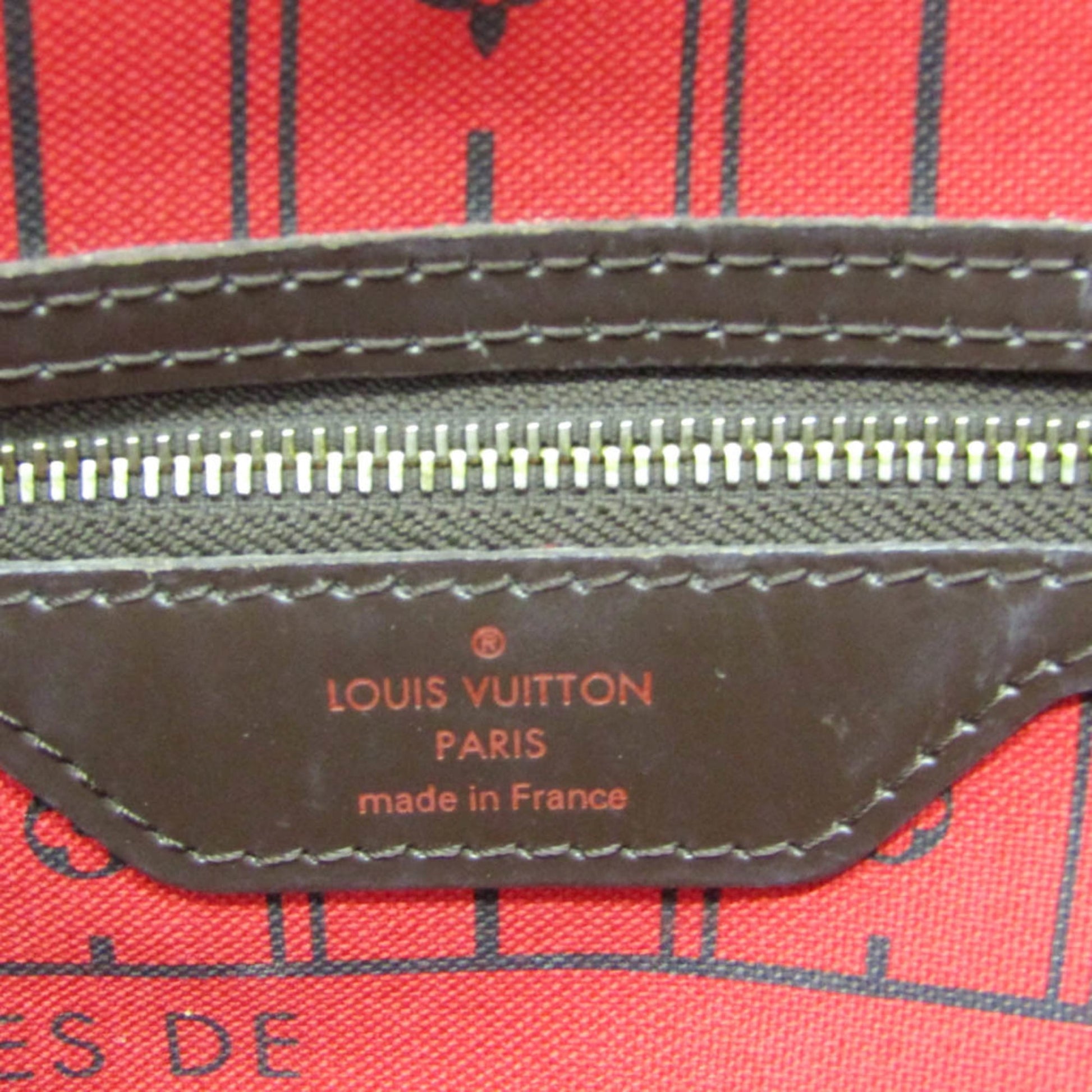 Louis Vuitton Neverfull Damier, Brown, Canvas, Tote Bag