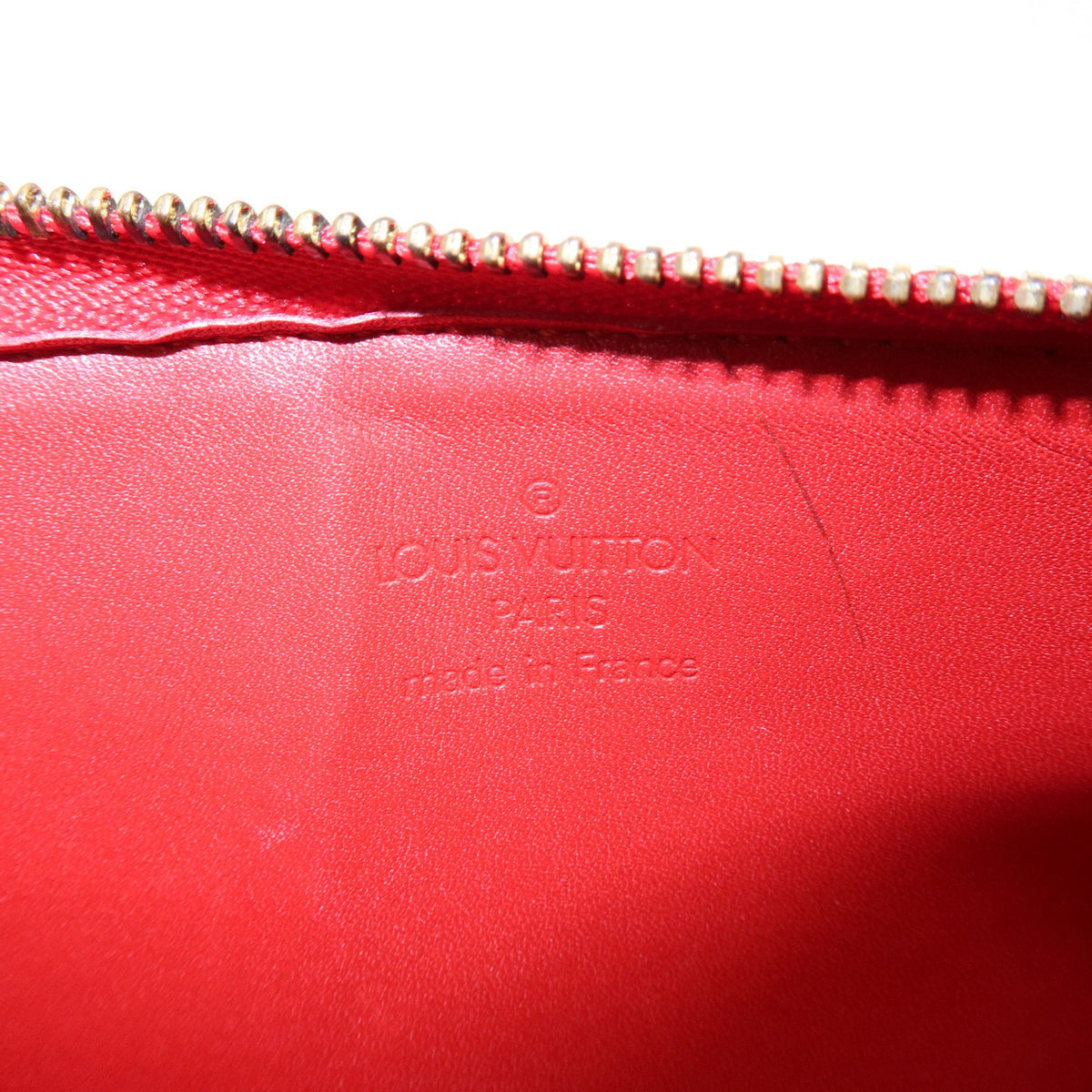 Louis Vuitton Lexington Pochette Monogram Vernis, Red, Patent Leather, Clutch