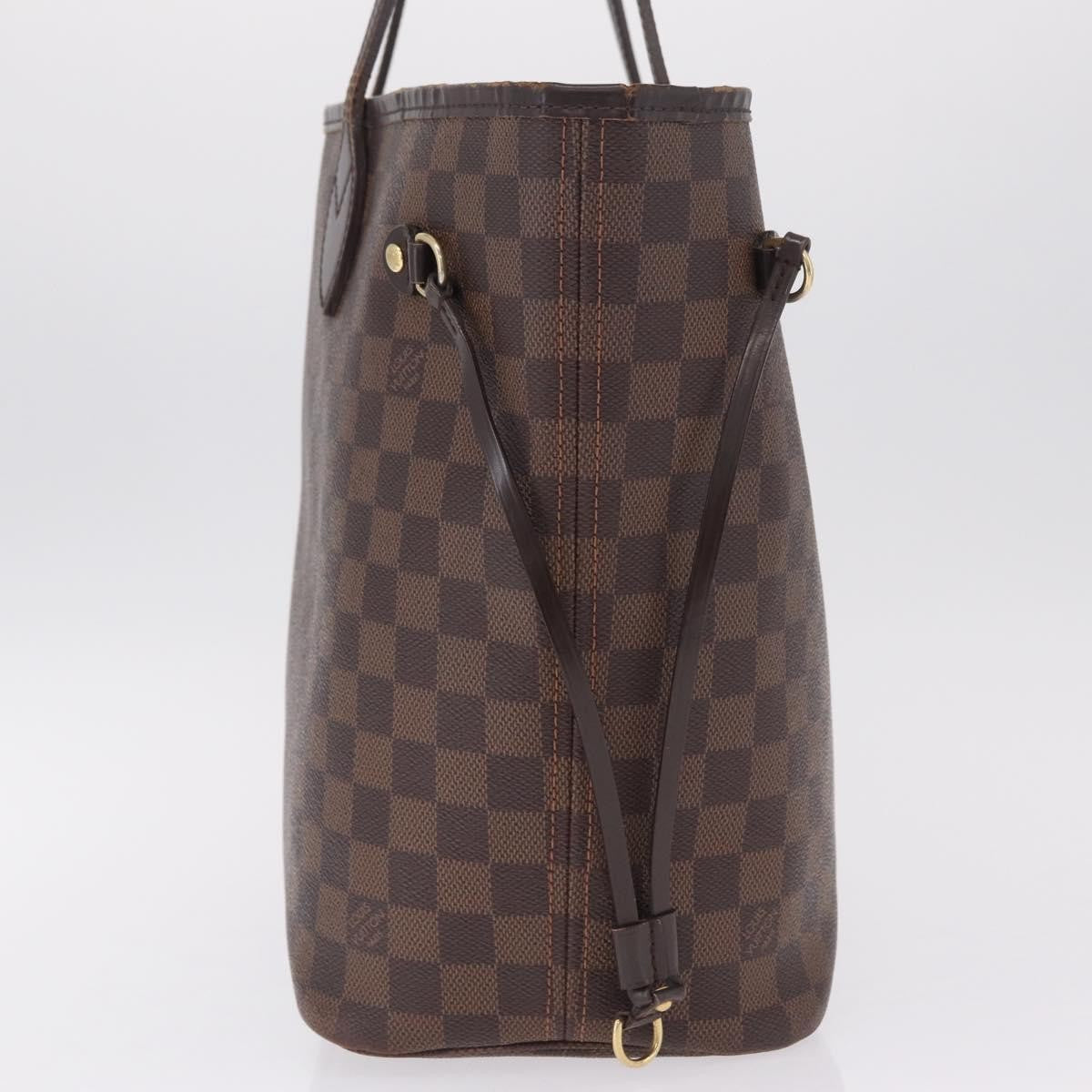 Louis Vuitton Neverfull Damier Ebene, Brown, Canvas, Tote Bag