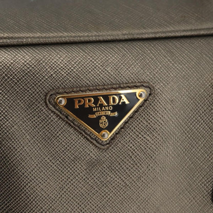 Prada Bauletto Saffiano Leather, Gold, Leather, Handbag
