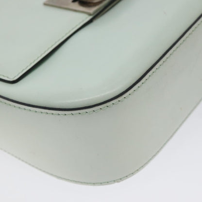 Celine Flap Shoulder Leather, Silver, Leather, Shoulder Bag